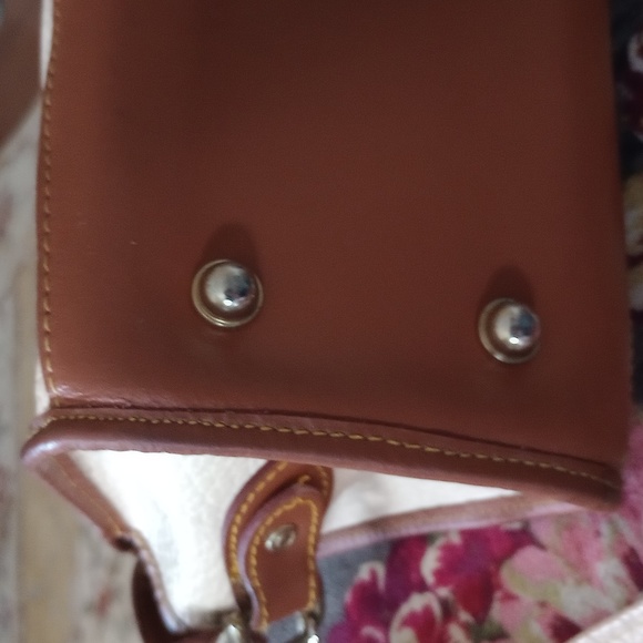Vintage Bone and Brown All Leather Dooney & Burke - Picture 6 of 11